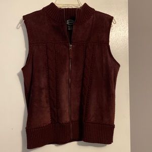 Designers Studio Original Women’s Suede Front Sweater Vest
